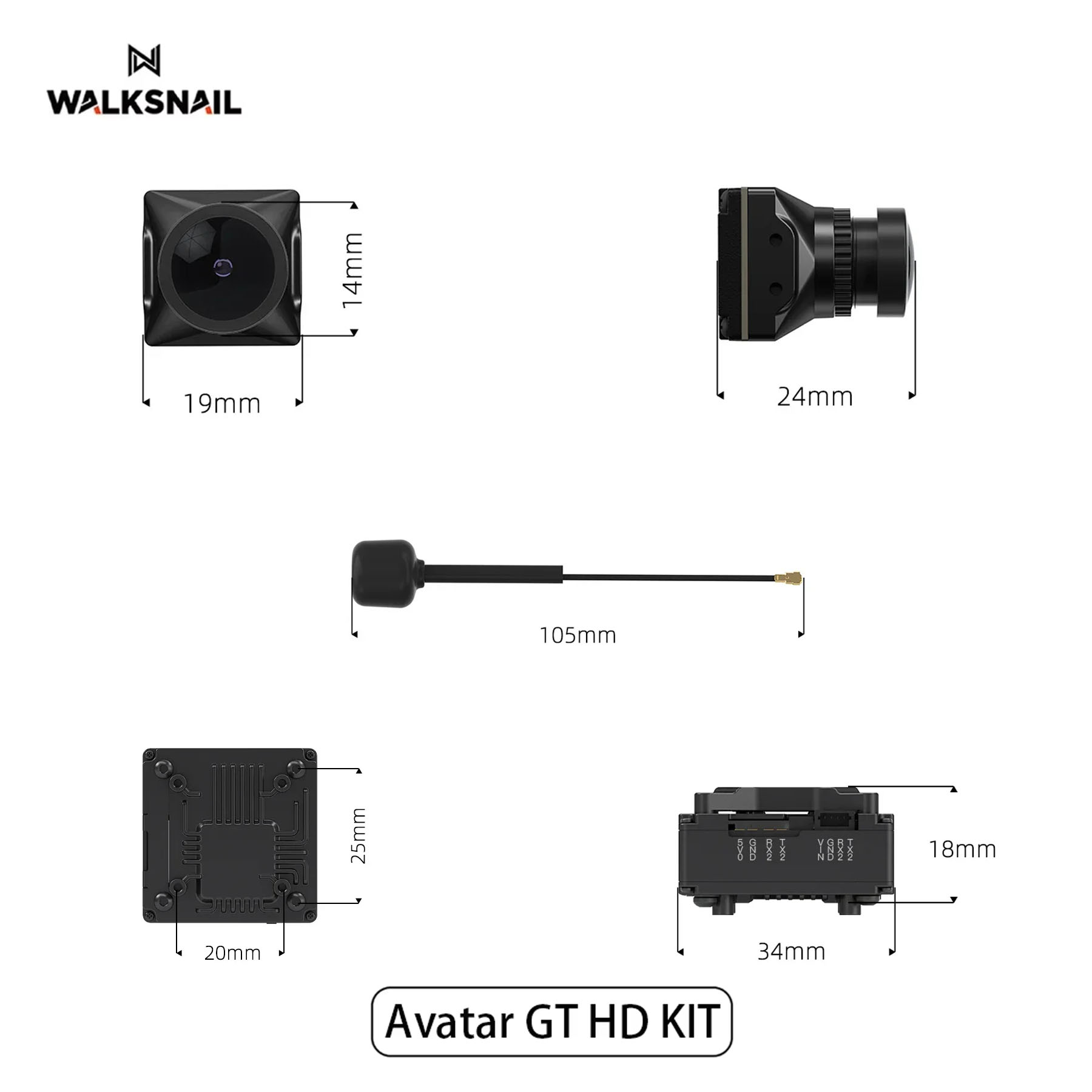 Walksnail Avatar GT HD KIT 2W  - Walksnail Avatar Gt Kit 2W Vtx recensione e prezzo