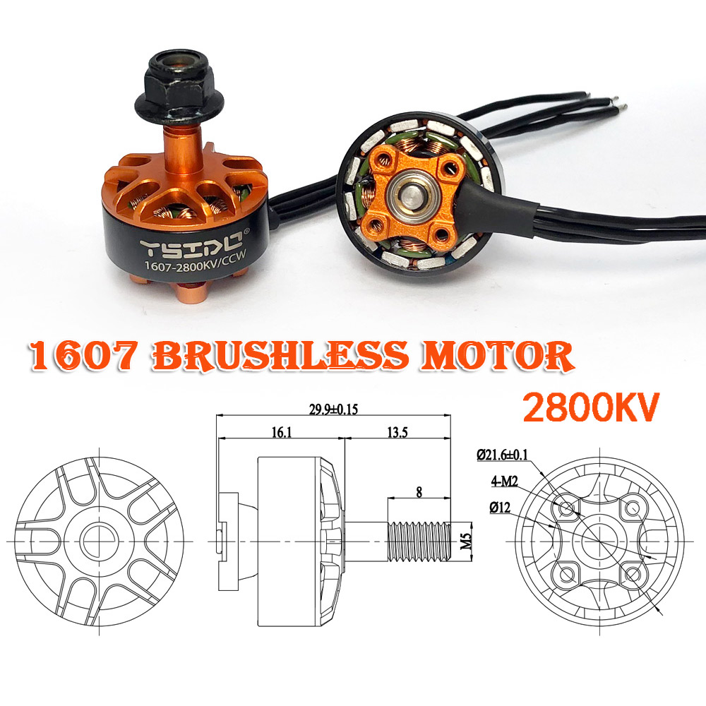 YSIDO 1607 2800KV 3850KV 2-4S  - Walksnail Avatar Hd Goggles X recensione e prezzo